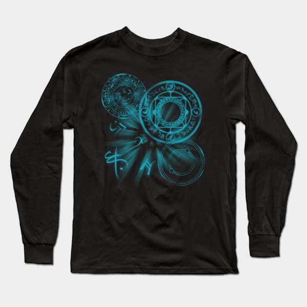 Runes And Symbols Long Sleeve T-Shirt by Harlequins Bizarre